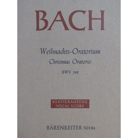 BACH J. S. Christmas Oratorio BWV 248 Chant Piano 1961