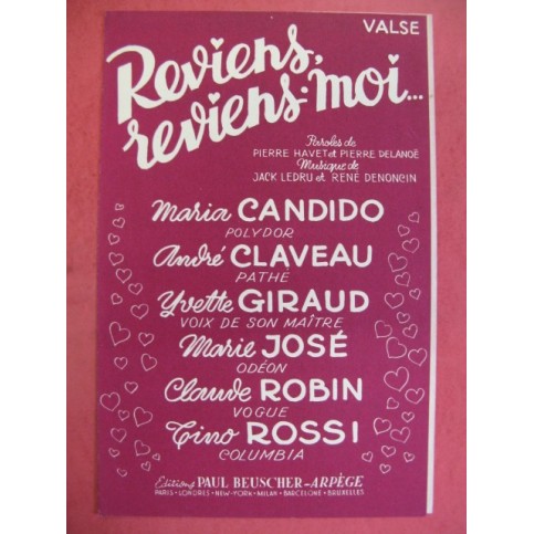 Reviens Reviens-moi Tino Rossi 1947