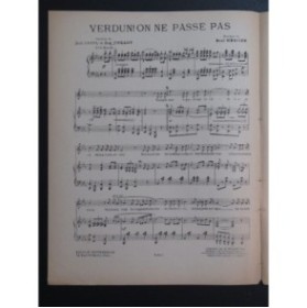 MERCIER René Verdun ! On ne passe pas Chant Piano 1916