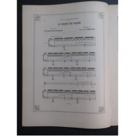 DE LA TOMBELLE F. Le Secret des Vagues Chant Piano 1889