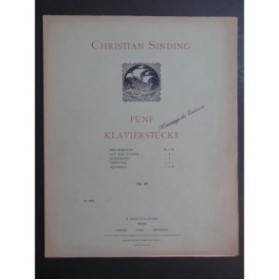 SINDING Christian Intermezzo Piano 1909