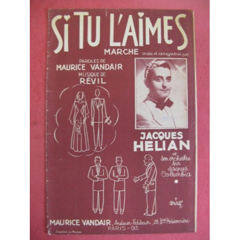 Si Tu l'aimes Jacques Hélian 1950