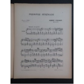 FISCHHOF Robert Première Sérénade op 19 No 1 Piano ca1892