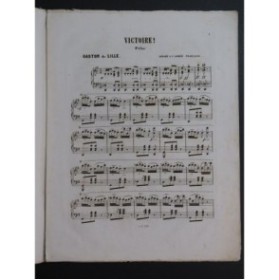 DE LILLE Gaston Victoire ! Piano ca1840