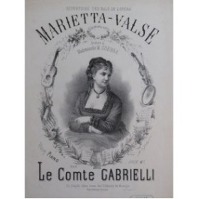 GABRIELLI Le Comte Marietta Piano XIXe siècle