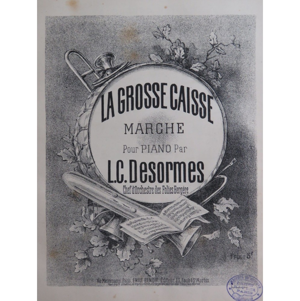 DESORMES L. C. La Grosse Caisse Piano