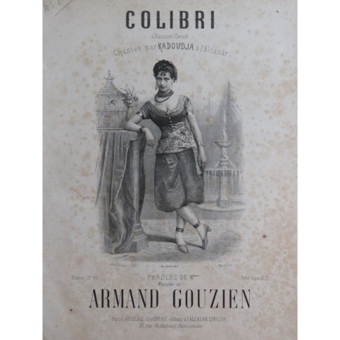 GOUZIEN Armand Colibri Chant Piano XIXe siècle