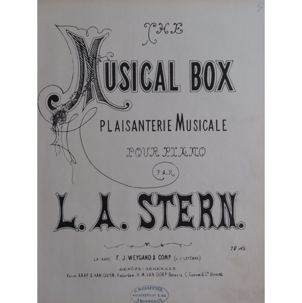 STERN L. A. Musical Box Piano XIXe siècle