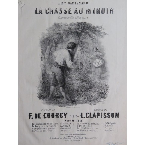 CLAPISSON Louis La Chasse au Miroir Chant Piano 1852