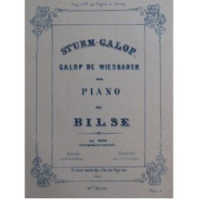 STRAUSS Sturm-Galop Wiesbaden de Bilse Piano