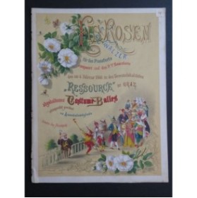 His Rosen Walzer Costume Balles Piano 1866