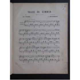 OFFENBACH Jacques Dernier Souvenir Valse Piano XIXe