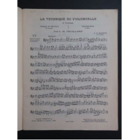 FEUILLARD L. R. La Technique du Violoncelle Volume 5 Violoncelle 1938