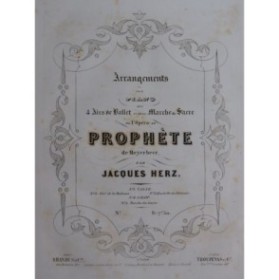 HERZ Jacques La Marche du Sacre Le Prophète Meyerbeer Piano ca1850