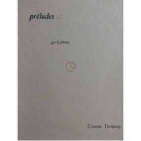 DEBUSSY Claude Préludes 2e livre 12 pièces Piano 1964