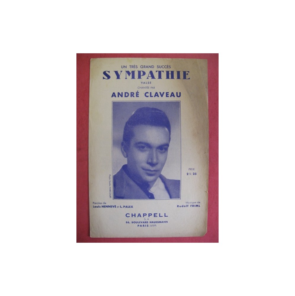 Sympathie André Claveau 1937
