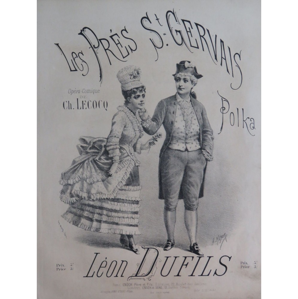 DUFILS Léon Les Prés St Gervais Piano ca1880