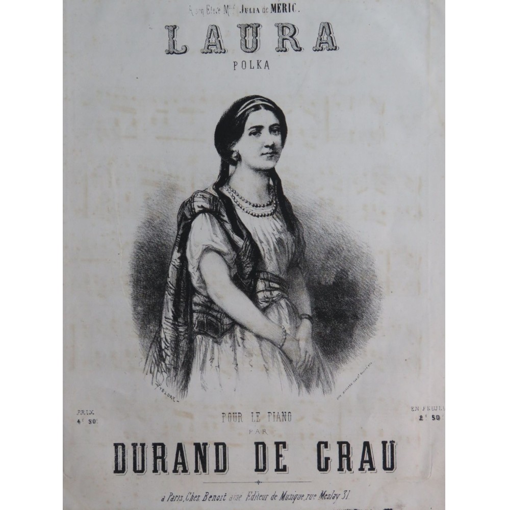 DURAND DE GRAU Laura Piano XIXe siècle