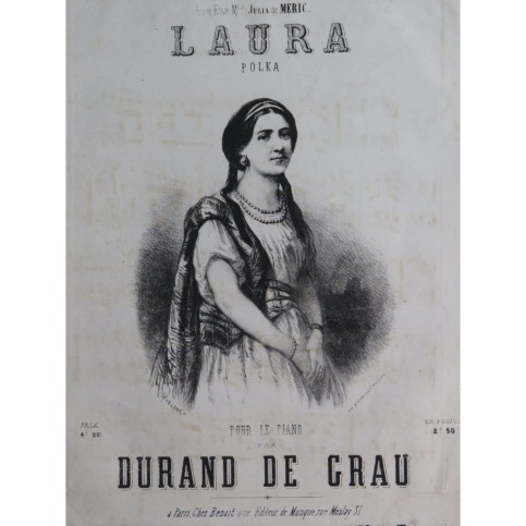 DURAND DE GRAU Laura Piano XIXe siècle