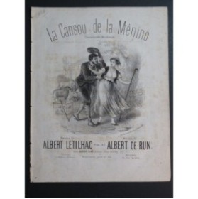 DE RUNS Albert La Cansou de la Ménino Chant Piano ca1850