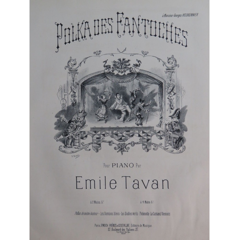 TAVAN Émile Polka des Fantoches Piano ca1880