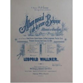 WALLNER Leopold La Madone Chant Piano