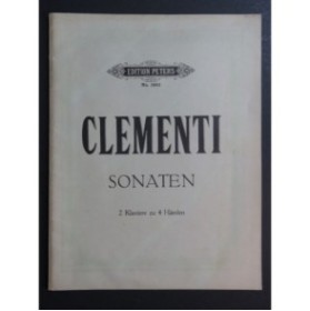 CLEMENTI Muzio Sonaten Sonates 2 Pianos 4 mains