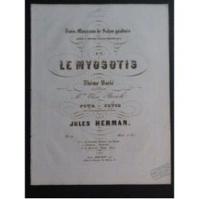 HERMAN Jules Le Myosotis op 9 Flûte Piano ca1860