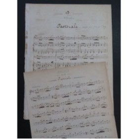 DALLIER Henri Pastorale Manuscrit Piano Flûte