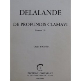 DELALANDE Michel-Richard De Profundis Clamavi Chant Piano 1982