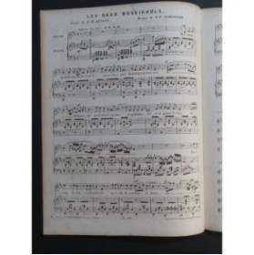 SCHLOSSER F. F. Les Deux Rossignols Chant Piano ca1850