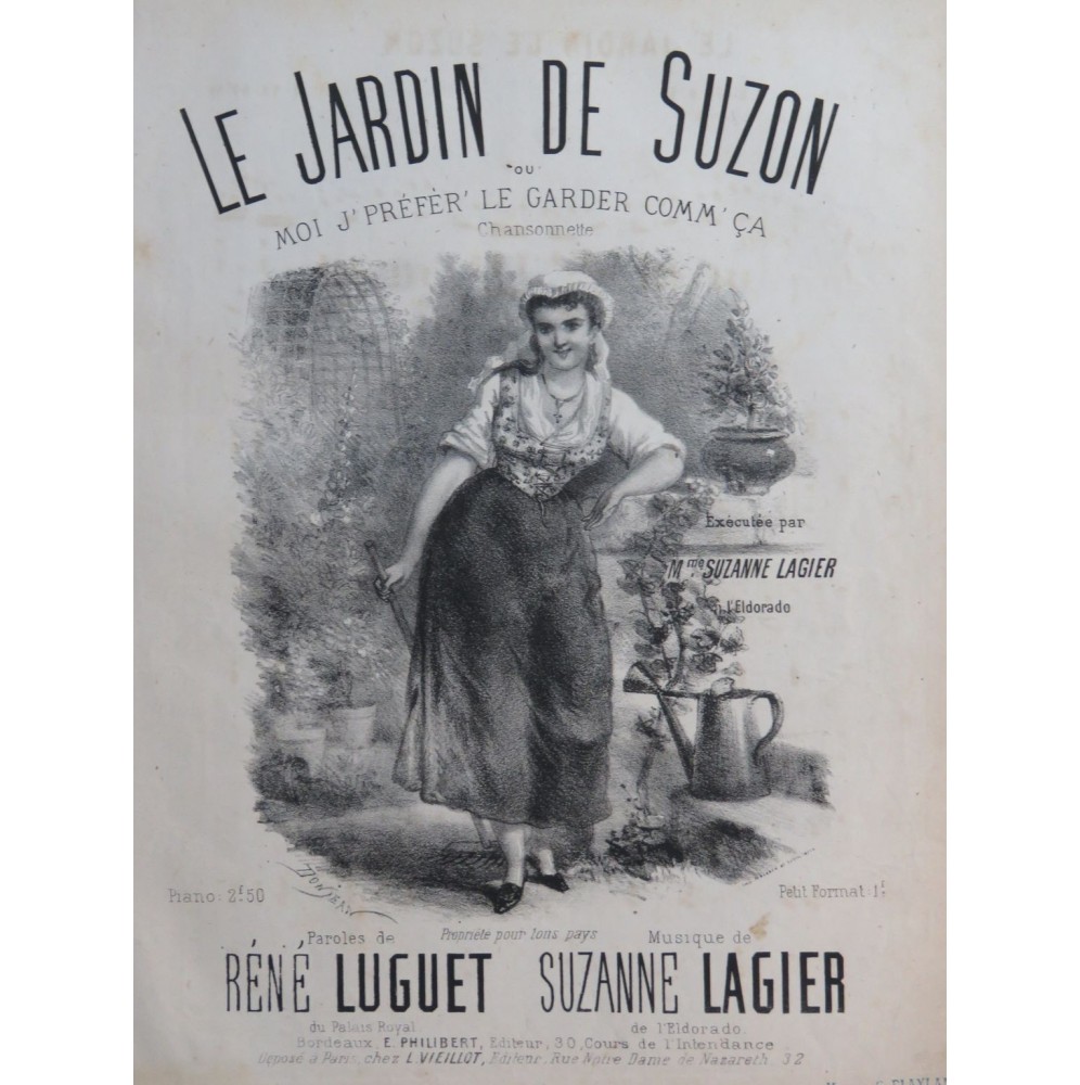 LAGIER Suzanne Le Jardin de Suzon Chant Piano ca1860