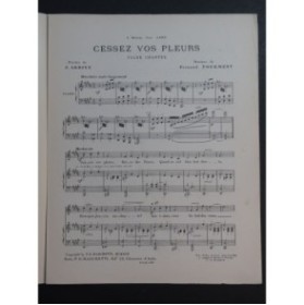 FOURMENT Fernand Cessez vos Pleurs Chant Piano 1913