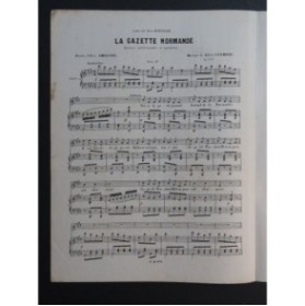 CLÉMENT Albert La Gazette Normande Chant Piano XIXe siècle