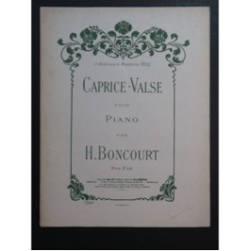 BONCOURT H. Caprice Valse Piano