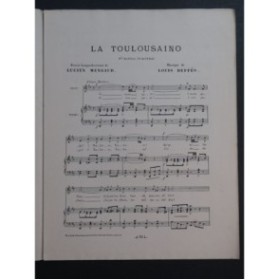 DEFFÈS Louis La Toulousaino Chant Piano