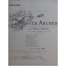 ARCHER Ed. Intermezzo Favori Piano Violon