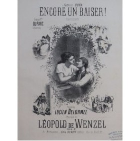 DE WENZEL Léopold Encore un Baiser Chant Piano XIXe siècle