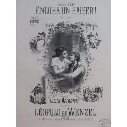 DE WENZEL Léopold Encore un Baiser Chant Piano XIXe siècle