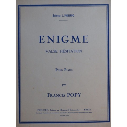 POPY Francis Enigme Piano