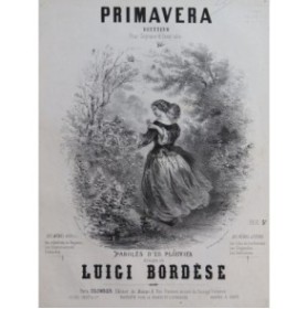 BORDÈSE Luigi Primavera Chant Piano ca1855