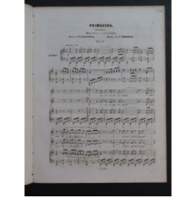 BORDÈSE Luigi Primavera Chant Piano ca1855