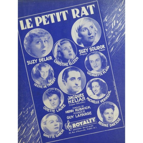 LAFARGE Guy Le petit rat Chant Piano 1948