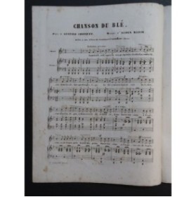 KLEIN Aloys Chanson du Blé Chant Piano XIXe siècle