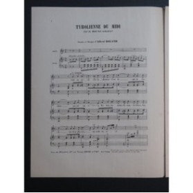 ROLAND Alfred Tyrolienne du Midi Chant Piano ca1905