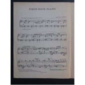 GUÉZEC Jean-Pierre Pièce pour Piano Piano 1973