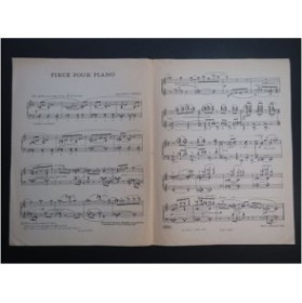 GUÉZEC Jean-Pierre Pièce pour Piano Piano 1973