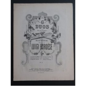 BORDÈSE Luigi Les Chanteuses des Rues Chant Piano XIXe siècle