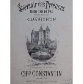 CONSTANTIN Charles Souvenir des Pyrénées Chant Piano XIXe siècle