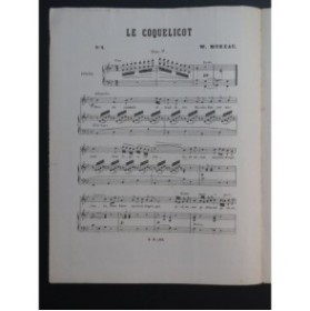 MOREAU W. Le Coquelicot Chant Piano XIXe siècle